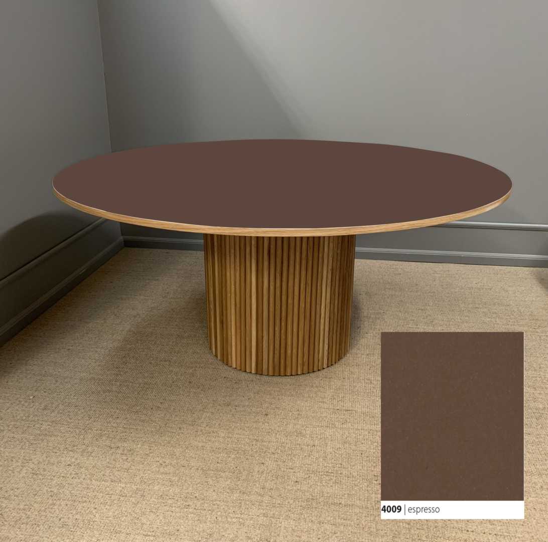 AA - 43 Eg olie | Rundt Søjlebord - Billede 3